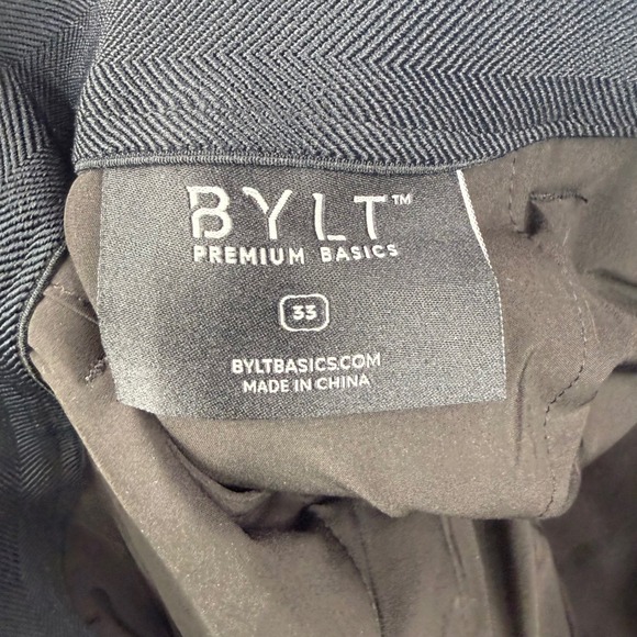 BYLT Dress Pants Mens 33x30 Black Everyday Pant Performance Stretch Trousers - Picture 8 of 14